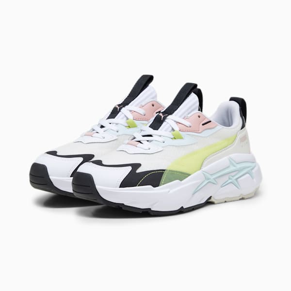 Spina Nitro Women's Sneakers, Vapor Gray-Light Lime, extralarge-IND