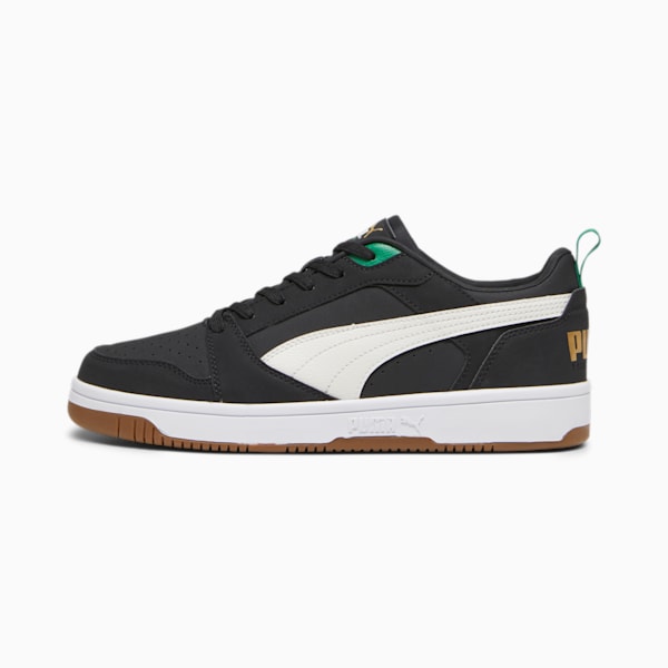 Rebound Low 75 Years Sneakers, PUMA Black-Warm White-Archive Green-Gold-Pristine, extralarge-GBR