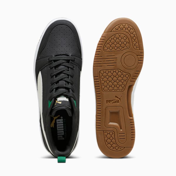 Rebound Low 75 Years Unisex Sneakers, PUMA Black-Warm White-Archive Green-Gold-Pristine, extralarge-IND