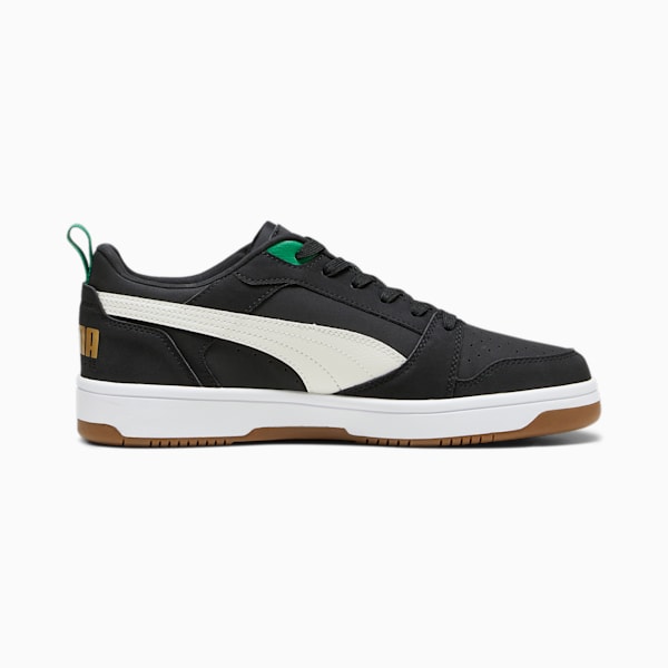Rebound Low 75 Years Unisex Sneakers, PUMA Black-Warm White-Archive Green-Gold-Pristine, extralarge-AUS