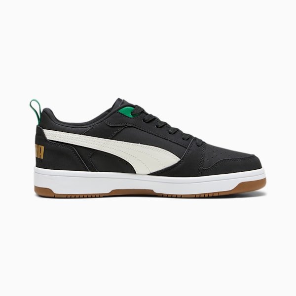 Rebound Low 75 Years Unisex Sneakers, PUMA Black-Warm White-Archive Green-Gold-Pristine, extralarge-IND