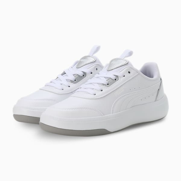 Tori Pop-Up Metallics Women's Sneakers, PUMA White-PUMA Silver-Matte Silver, extralarge-IND