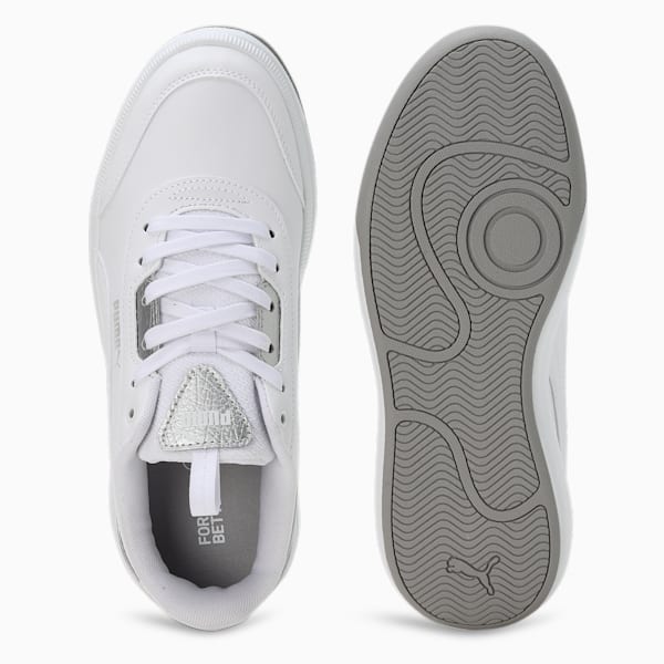 Tori Pop-Up Metallics Women's Sneakers, PUMA White-PUMA Silver-Matte Silver, extralarge-IND