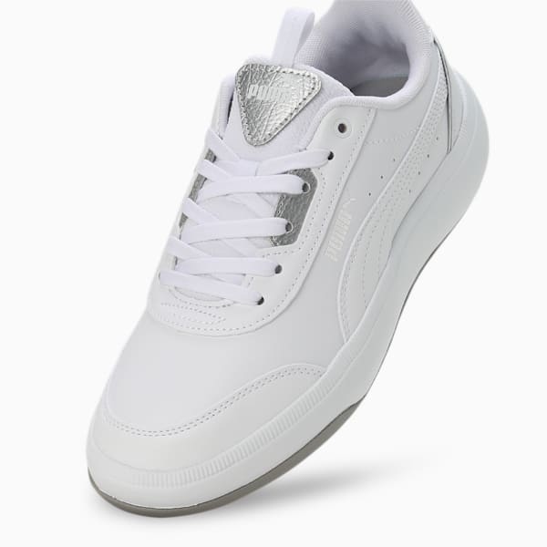 Tori Pop-Up Metallics Women's Sneakers, PUMA White-PUMA Silver-Matte Silver, extralarge-IND