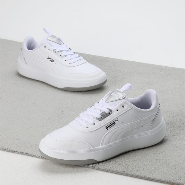 Tori Pop-Up Metallics Women's Sneakers, PUMA White-PUMA Silver-Matte Silver, extralarge-IND