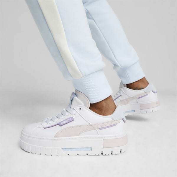 Mayze Crashed Women's Sneakers, PUMA White-Galaxy Pink, extralarge-IND