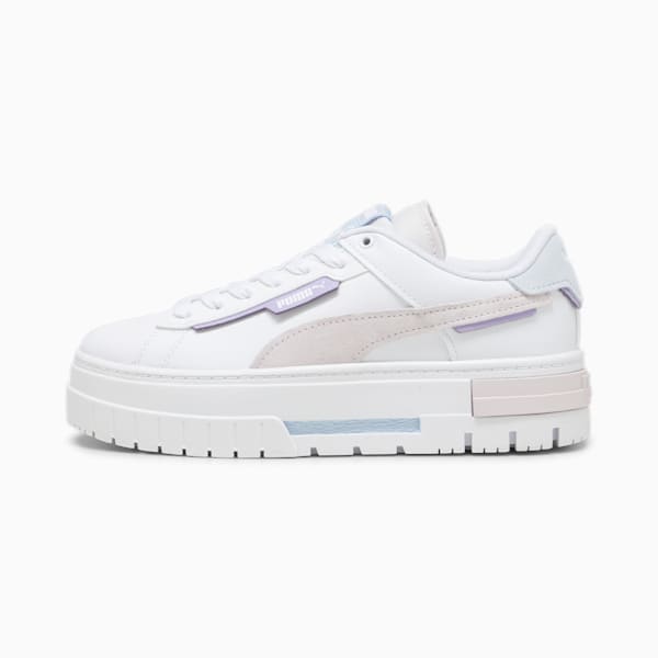 Mayze Crashed Women's Sneakers, PUMA White-Galaxy Pink, extralarge-AUS