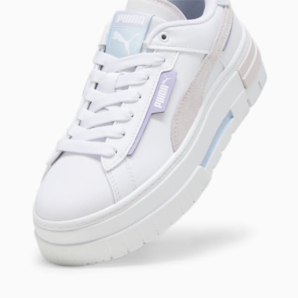 Mayze Crashed Women's Sneakers, PUMA White-Galaxy Pink, extralarge-IND
