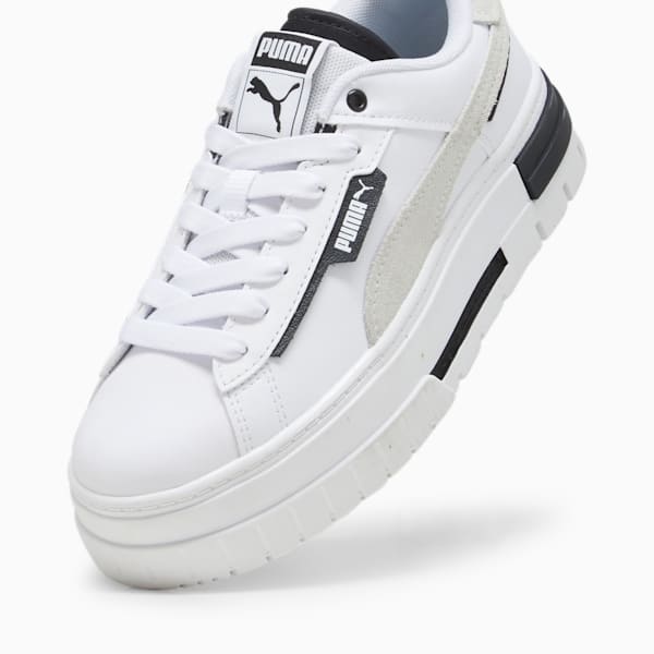 Tenis deportivos Mayze Crashed Mujer, PUMA White-PUMA Black, extralarge