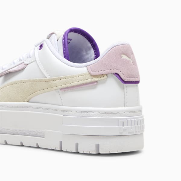 Mayze Crashed Women's Sneakers, PUMA White-Grape Mist, extralarge-IND