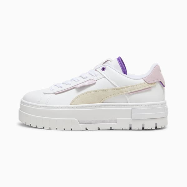 Mayze Crashed Women's Sneakers, PUMA White-Grape Mist, extralarge-IND