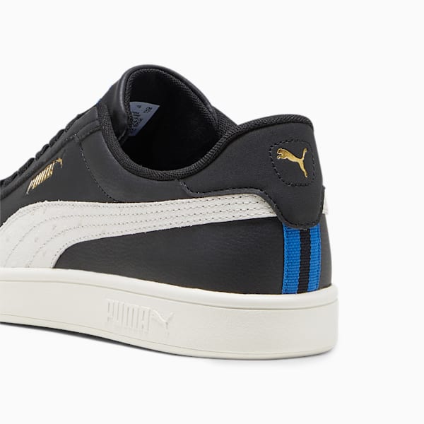 Tenis PUMA Smash Retro, PUMA Black-Warm White-Gold-PUMA Team Royal-Gum, extralarge