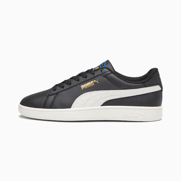 Tenis PUMA Smash Retro, PUMA Black-Warm White-Gold-PUMA Team Royal-Gum, extralarge