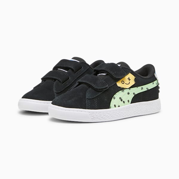 Zapatos deportivos para niños Suede Classic Mix Match, PUMA Black-Spring Fern, extralarge