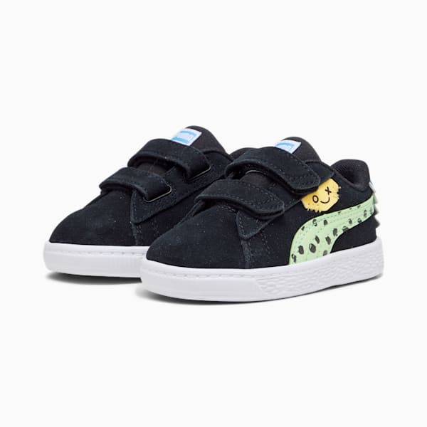 Suede Classic Mix Match Toddlers' Sneakers, PUMA Black-Spring Fern, extralarge