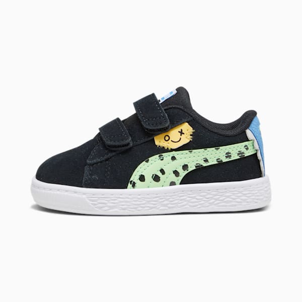 Suede Classic Mix Match Toddlers' Sneakers, PUMA Black-Spring Fern, extralarge