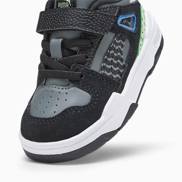Tenis Slipstream Mix Match para bebés, Cool Dark Gray-PUMA Black-Flaxen, extralarge