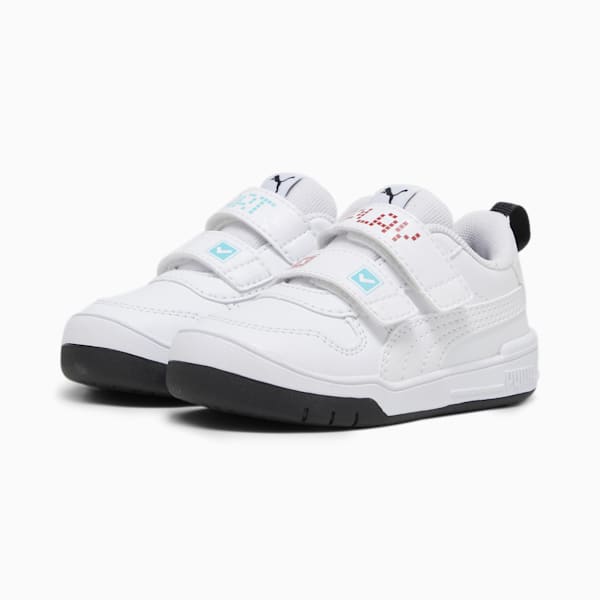 PUMA Multiflex Play V Toddlers' Sneakers, PUMA White-PUMA White-For All Time Red, extralarge-IND