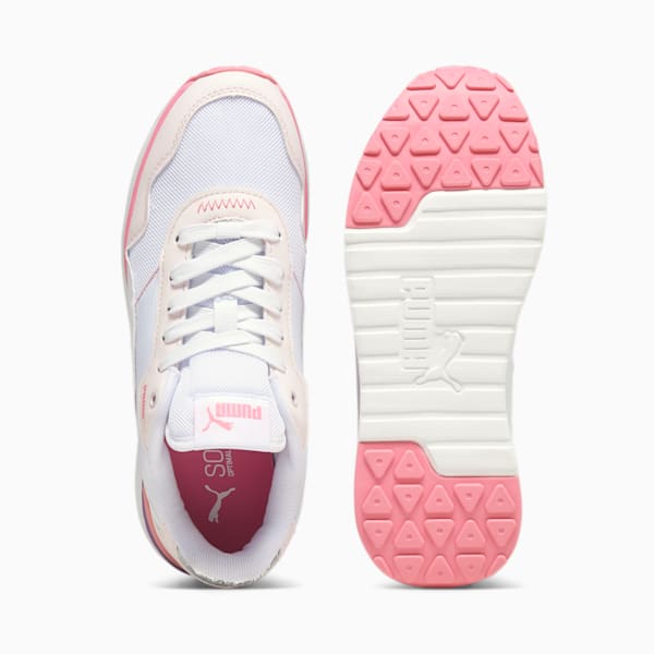 Zapatos deportivos PUMA R78 Voyage Star Glow para jóvenes, Galaxy Pink-PUMA White-Strawberry Burst, extralarge