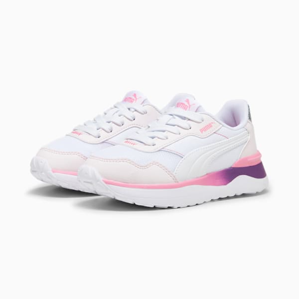 R78 Voyage Star Glow Little Kids' Sneakers, Galaxy Pink-PUMA White-Strawberry Burst, extralarge