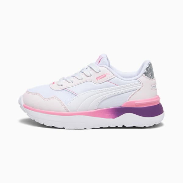 R78 Voyage Star Glow Little Kids' Sneakers, Galaxy Pink-PUMA White-Strawberry Burst, extralarge