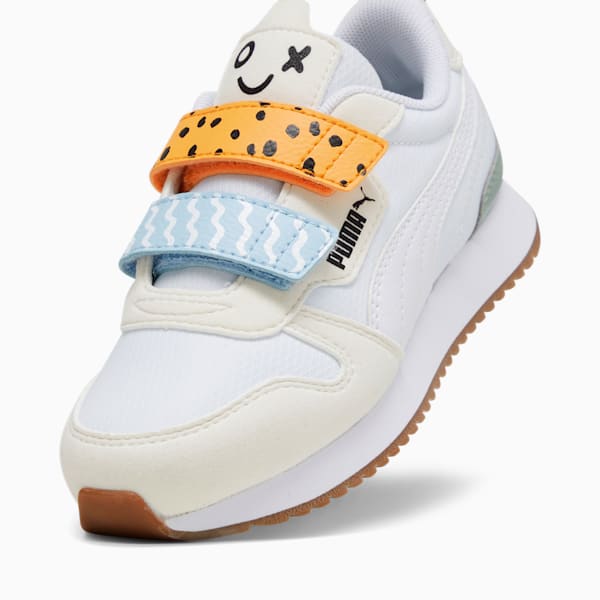 R78 Mix Match Little Kids' Sneakers, Warm White-PUMA White-PUMA Black, extralarge