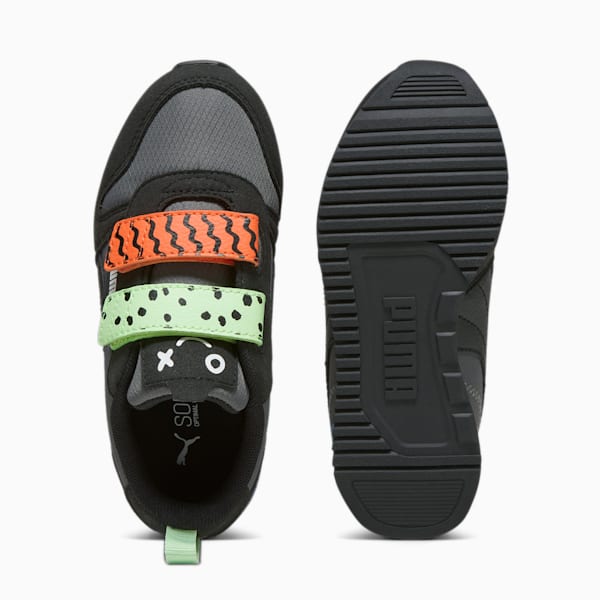 PUMA R78 Mix Match Kids' Unisex Sneakers, Cool Dark Gray-PUMA Black-PUMA White, extralarge-IND