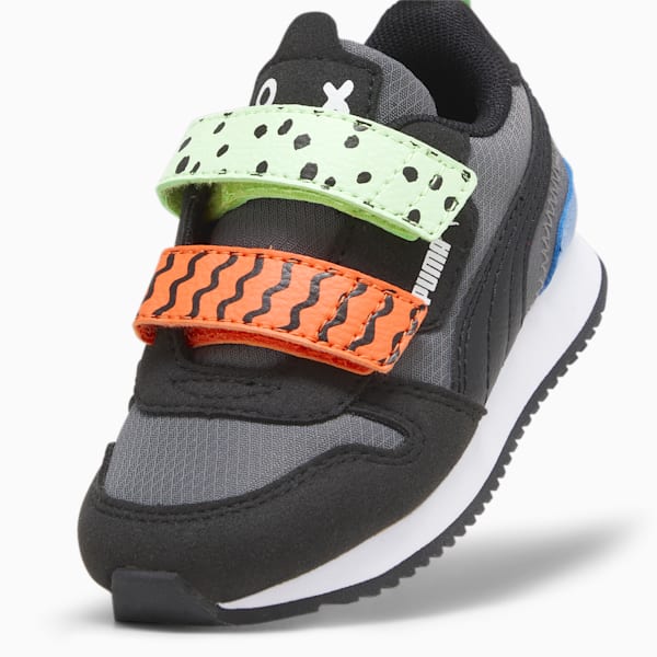 Tenis PUMA R78 Mix Match para bebé, Cool Dark Gray-PUMA Black-PUMA White, extralarge