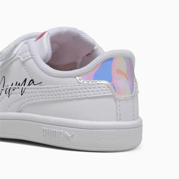 PUMA Smash 3.0 Wings Toddlers' Sneakers, PUMA White-PUMA Black-Peach Smoothie, extralarge-IND