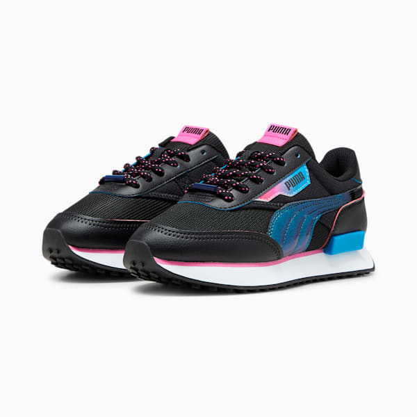 Tenis para adolescentes Future Rider Cosmic Grl, Puma Black-Ravish-Ultra Blue, extralarge