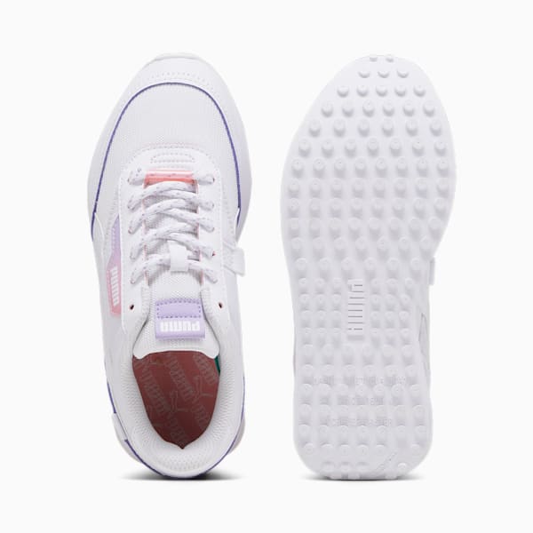 Future Rider Cosmic Girl's Sneakers, PUMA White-Vivid Violet-Koral Ice, extralarge-IND