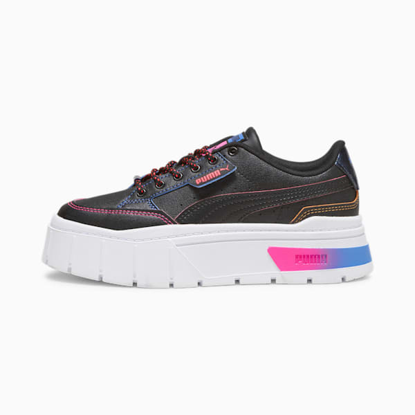 Mayze Stack Cosmic Girl Youth Sneakers, PUMA Black-Ravish-Ultra Blue, extralarge-IND