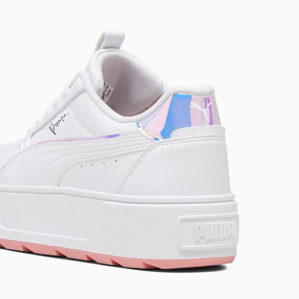 Karmen Rebelle Crystal Big Kids' Sneakers, PUMA White-PUMA White-Peach Smoothie, extralarge