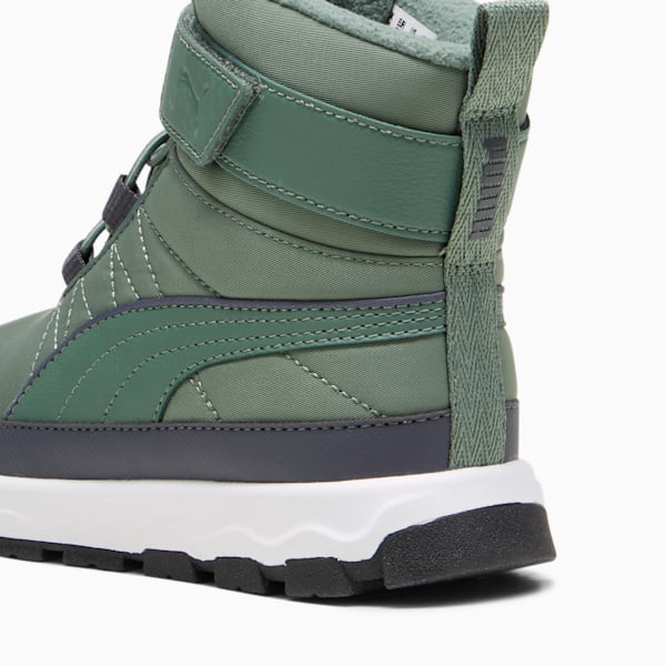 PUMA Evolve Little Kids' Boots, Eucalyptus-Strong Gray-PUMA White, extralarge