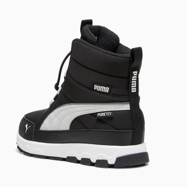 キッズ プーマ エボルブ ピュアテックス ブーツ 22-25cm, PUMA Black-Ash Gray-PUMA White, extralarge-JPN