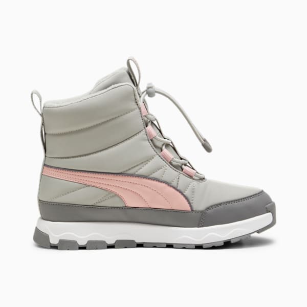 キッズ プーマ エボルブ ピュアテックス ブーツ 22-25cm, Smokey Gray-Future Pink-PUMA White, extralarge-JPN