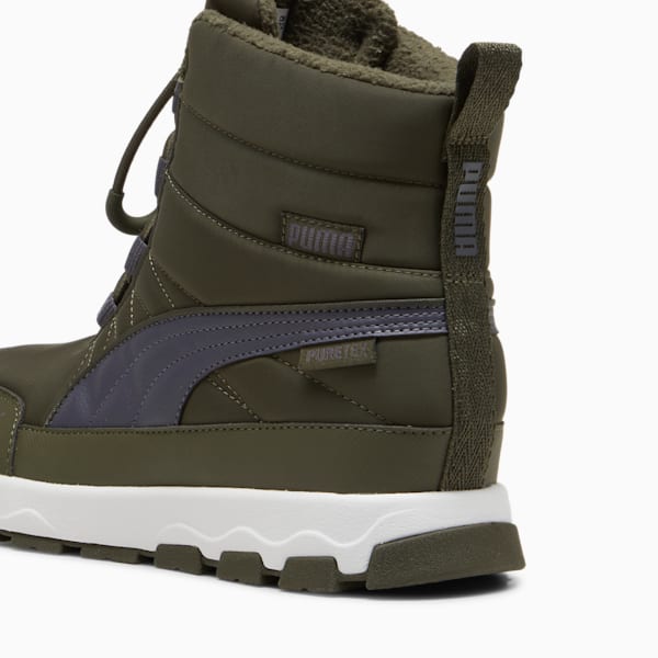 Botas PUMA Evolve Puretex para niños grandes, Dark Olive-Galactic Gray-PUMA White, extralarge