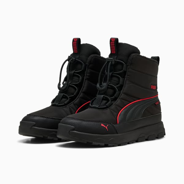 Botas PUMA Evolve Puretex para niños grandes, PUMA Black-For All Time Red, extralarge