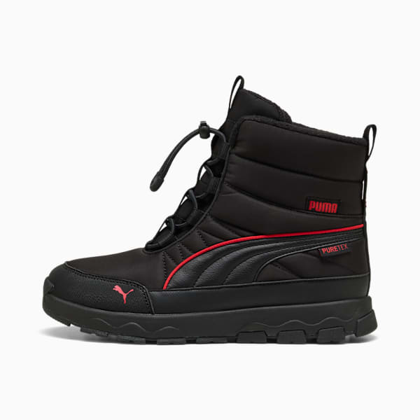 Botas PUMA Evolve Puretex para niños grandes, PUMA Black-For All Time Red, extralarge