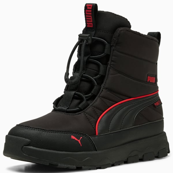 Botas PUMA Evolve Puretex para niños grandes, PUMA Black-For All Time Red, extralarge