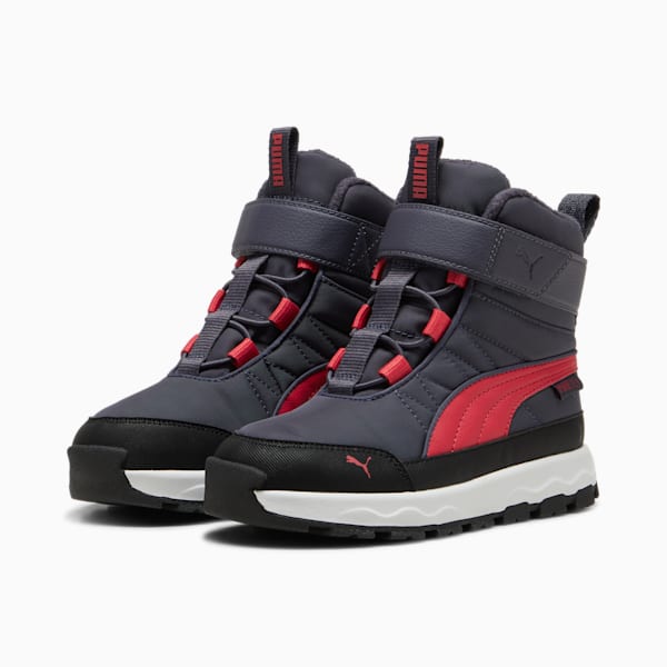 Chaussures PUMA Evolve Puretex Enfant, Galactic Gray-Tart Cherry-PUMA Black, extralarge