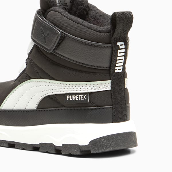 Botas PUMA Evolve para infantes, PUMA Black-Ash Gray-PUMA White, extralarge