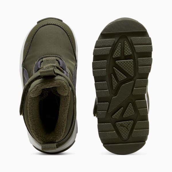 Botas PUMA Evolve para infantes, Dark Olive-Galactic Gray-PUMA White, extralarge