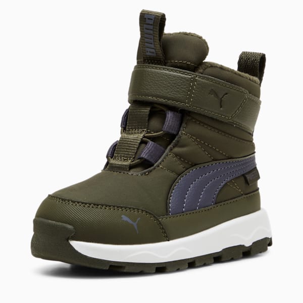 Botas PUMA Evolve para infantes, Dark Olive-Galactic Gray-PUMA White, extralarge