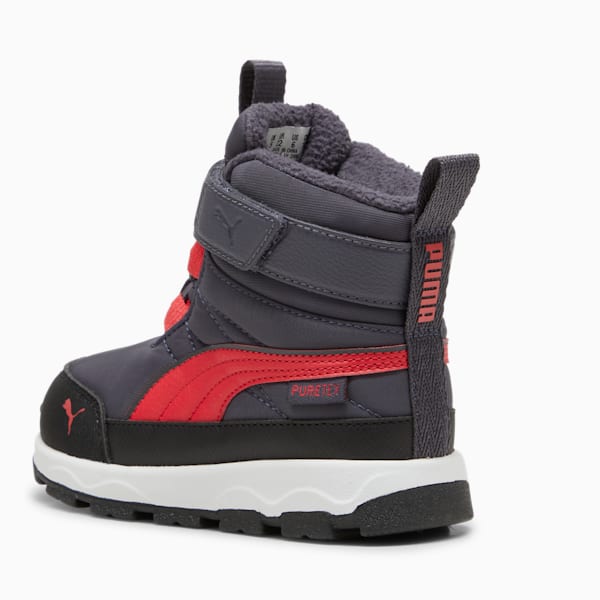 Botas PUMA Evolve para infantes, Galactic Gray-Tart Cherry-PUMA Black, extralarge