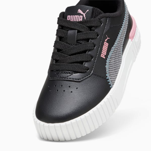 キッズ ガールズ プーマ キャリーナ 2.0 コーヂュロイ スニーカー 17-21cm, PUMA Black-Cool Dark Gray-Bold Blue-Future Pink-PUMA White, extralarge-JPN