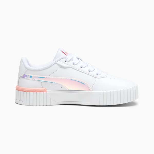Carina 2.0 Crystal Wing Little Kids' Sneakers, PUMA White-Peach Smoothie-PUMA Black, extralarge