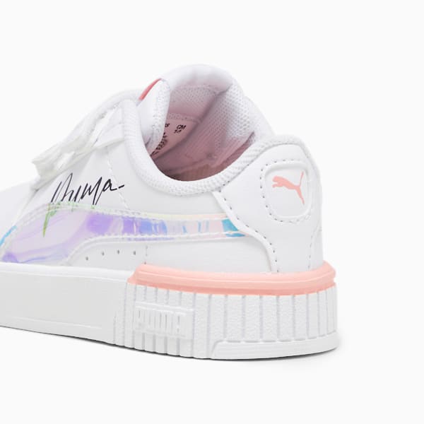 Chaussures de sport Carina 2.0 Crystal Wing, tout-petits, PUMA White-Peach Smoothie-PUMA Black, extralarge