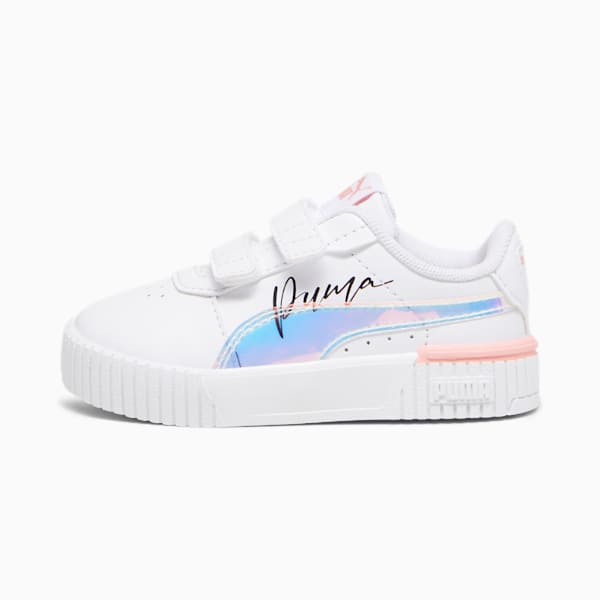 Chaussures de sport Carina 2.0 Crystal Wing, tout-petits, PUMA White-Peach Smoothie-PUMA Black, extralarge