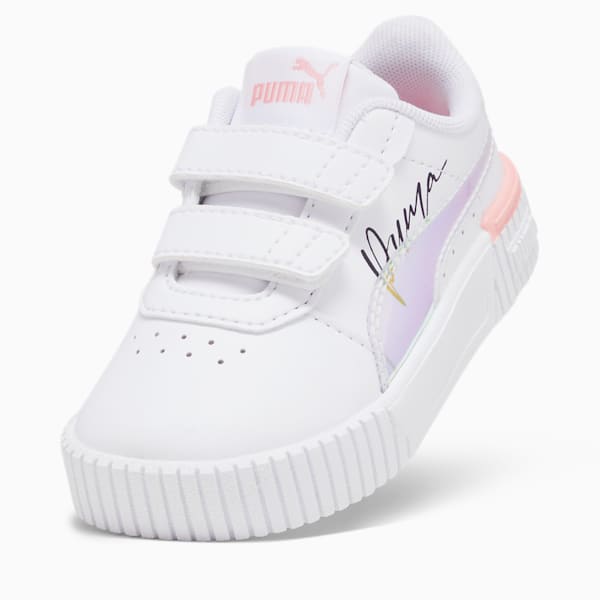 Carina 2.0 Crystal Wing Toddlers' Sneakers, PUMA White-Peach Smoothie-PUMA Black, extralarge